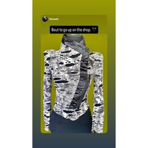 Rainbow Design by Korea Jacket Small Black‎ Grey Asymmetrical Distressed  Moto